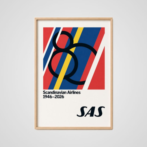 Poster, incl tube with sticker 80yrs