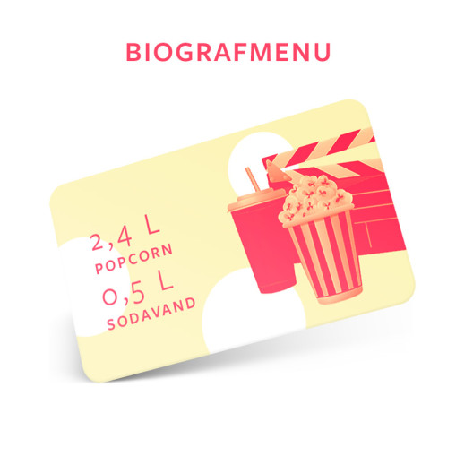 Biograf menu - 2,4 l. Popcorn & 0,5 l. Sodavand