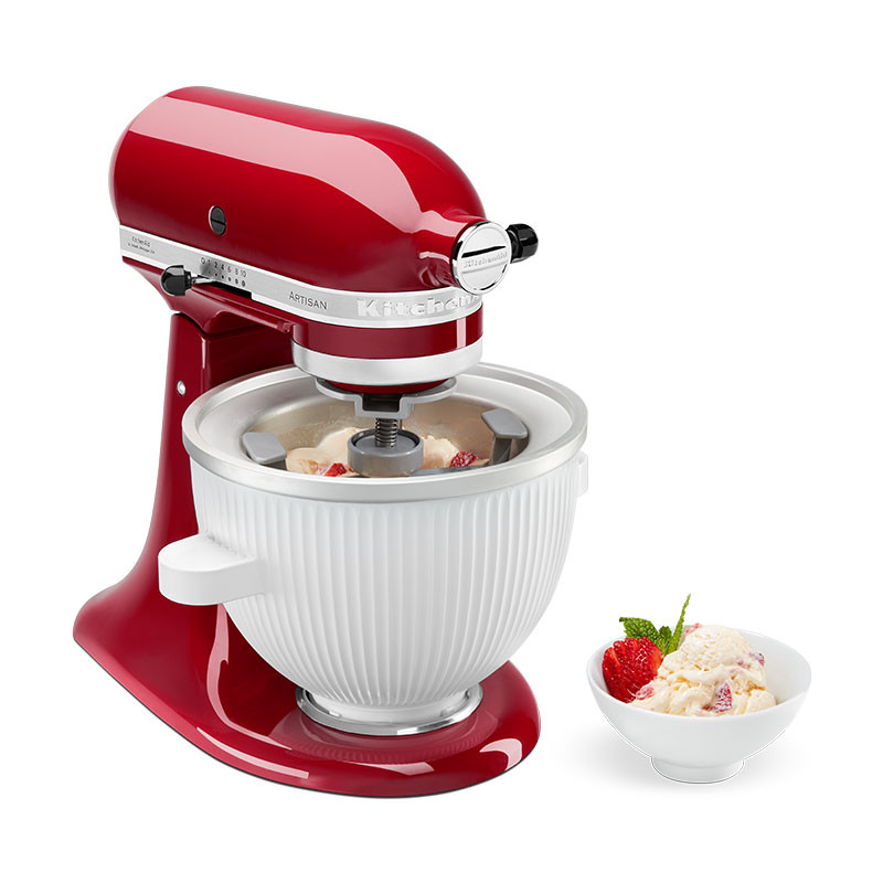 Kitchenaid kica0wh 2 quart ice shop cream maker stand mixer attachment
