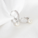 Petite Kennedy Hoops Earrings Ivory Pearl