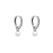 Petite Kennedy Hoops Earrings Ivory Pearl