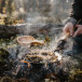 Charcoal pan foldable