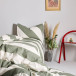 Bedding Set 4-piece Jolie Green Stripe