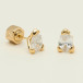 Embla Stud Earrings Crystal Gold