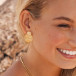 Mini Odessa Earring Gold Crystal