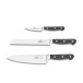 Pluton Knife Set 3 Pieces Steel/Black
