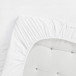 Fitted Sheet in Egyptian Cotton 90×200 cm, white