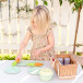 Toy dish set in drying rack, 19 pieces
