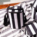 rPET City striped cooler bag tall 9 liters black/white