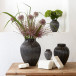 Vase H 20 cm ripple black
