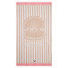 Cotton velour beach towel, 100x180 cm beige