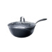 Sautés saucepan in lightweight cast iron with glass lid, 20 cm