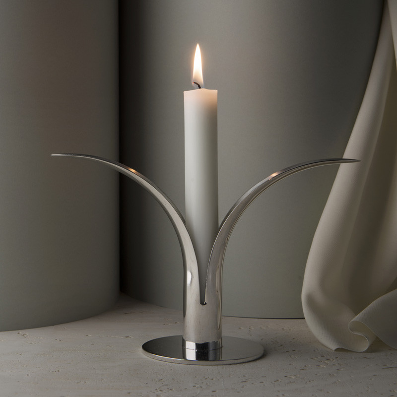 The Lily Candlestick silver