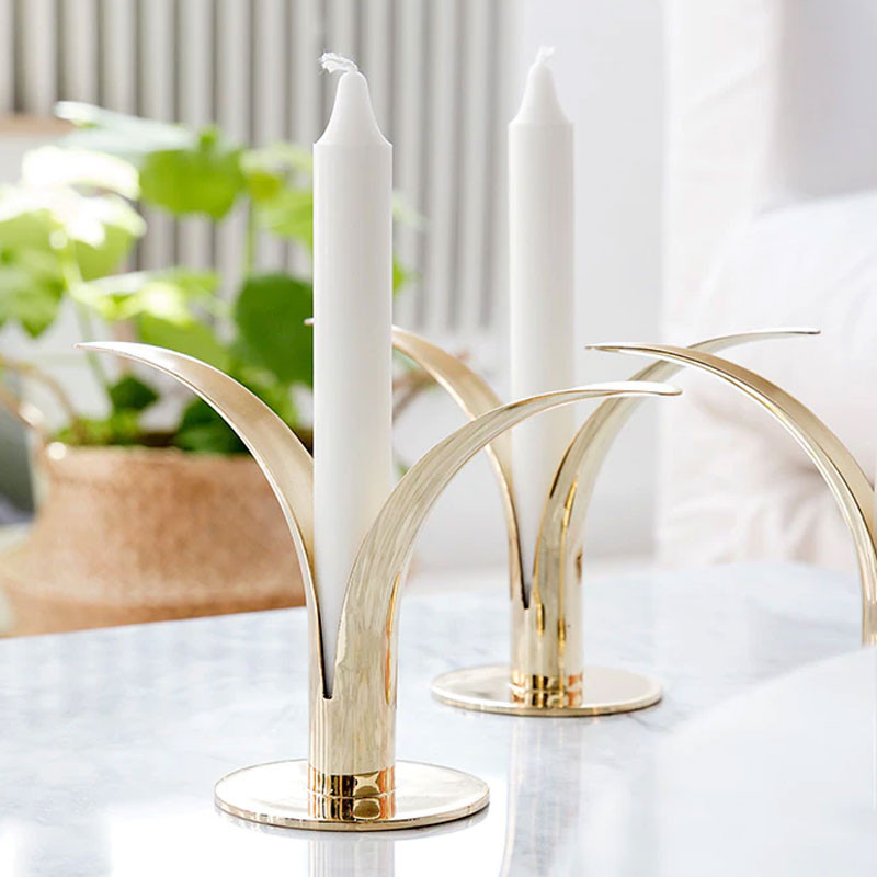 The Lily Candlestick Brass
