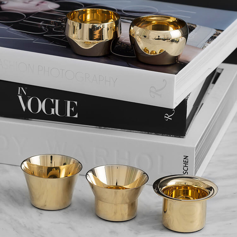 Kin Candleholder Brass set of 5