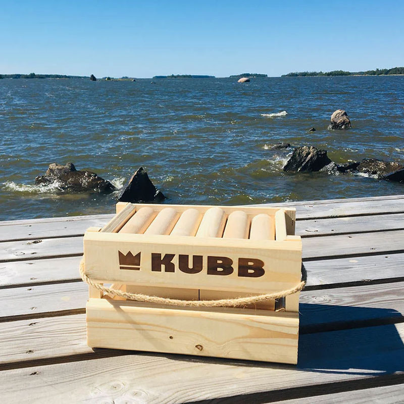 Kubb Game in Wooden Box