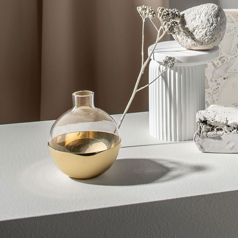 Pomme Vase Small Brass