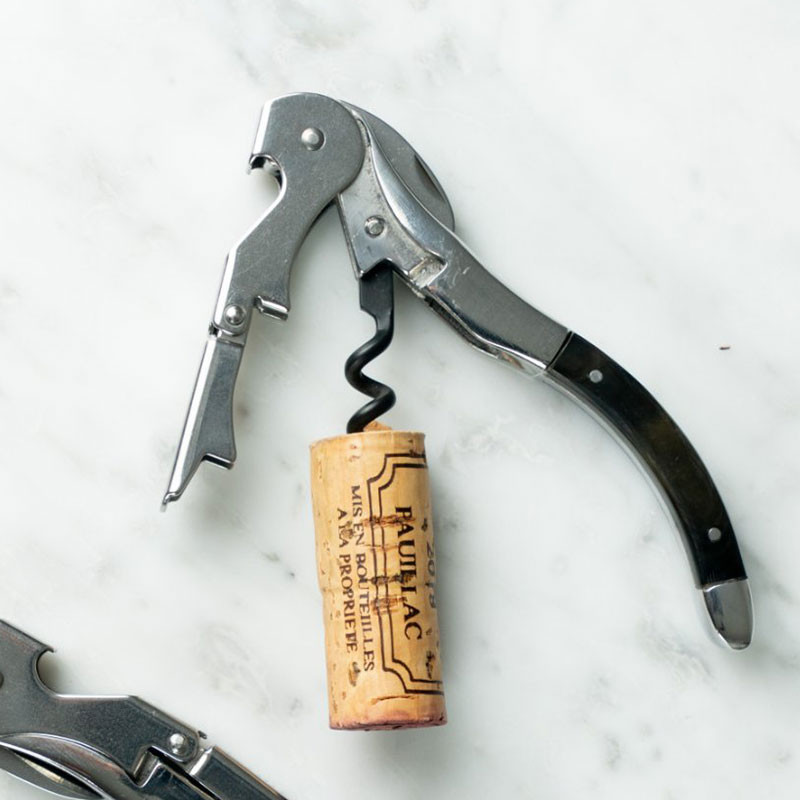Wine Opener Pulltaps Cordoba Bone with leather holster, Pulltex 47925