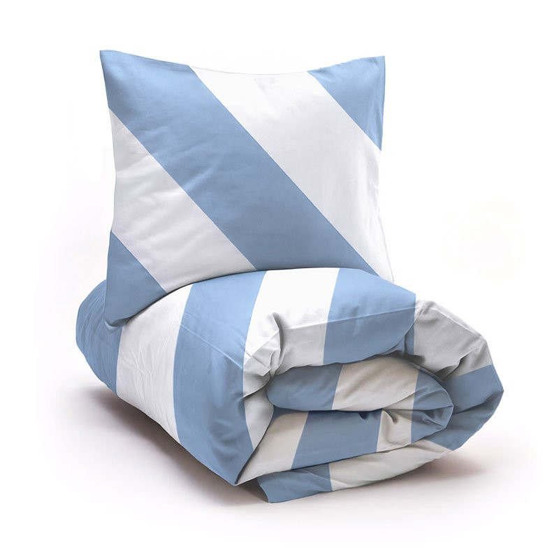 Bedding Set 4-piece Jolie Light Blue Stripe