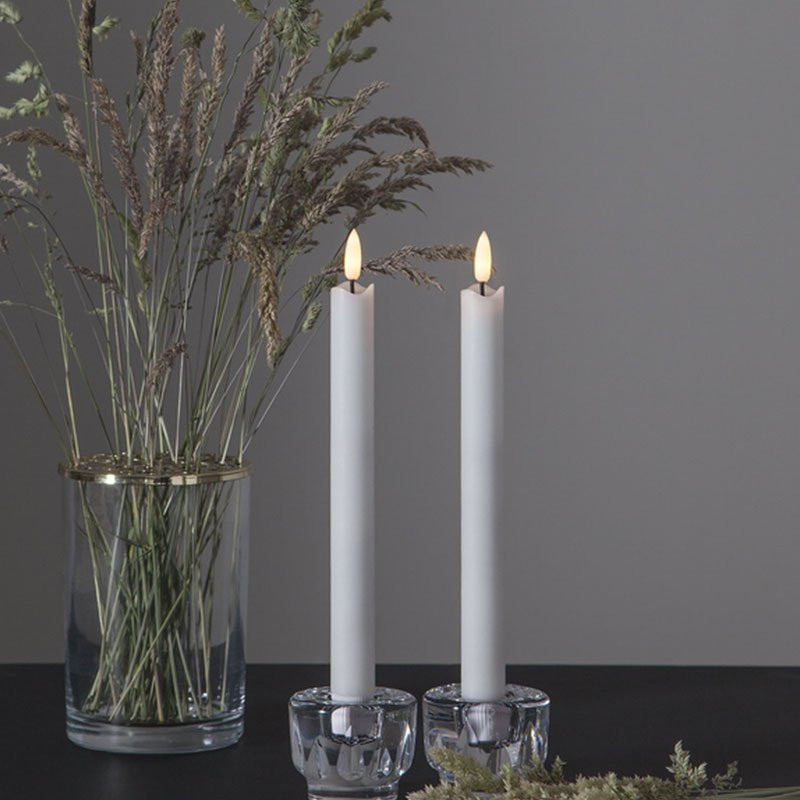 LED Antique Candles 2-pack Flamme Rustic 25 cm