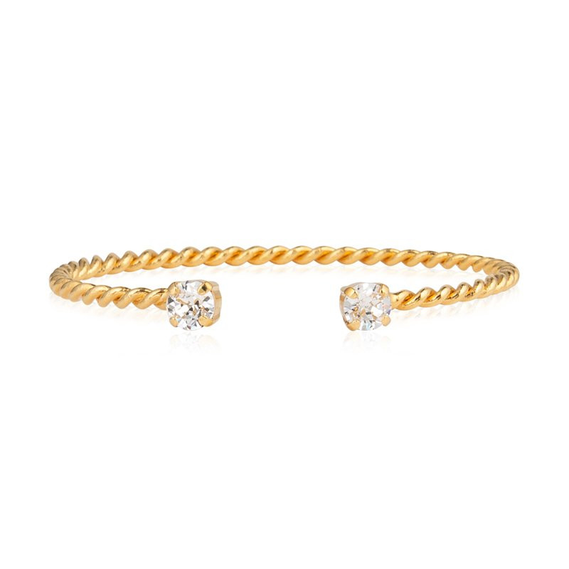 Bracelet Mini Twisted Gold Crystal