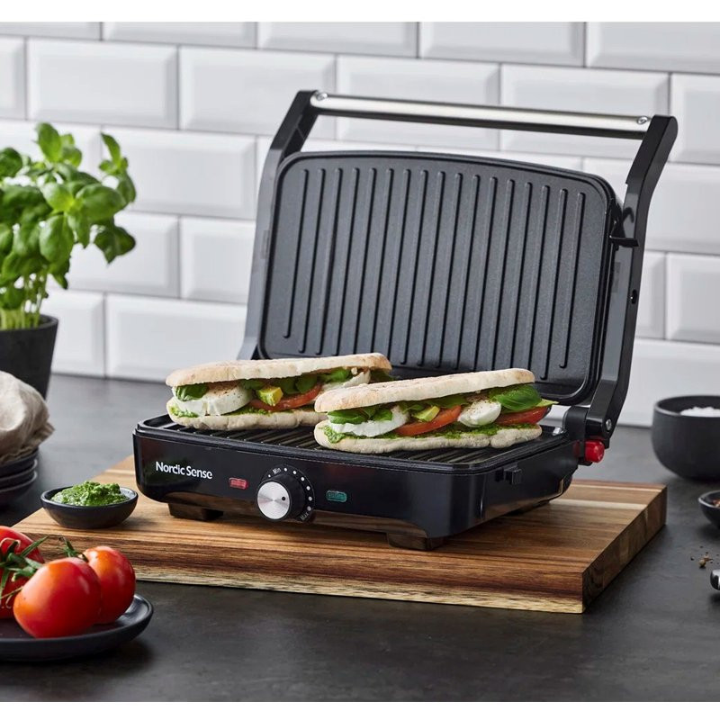 Panini grill 1600 watt stainless steel/black