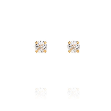 Earrings Mini stud Gold Crystal
