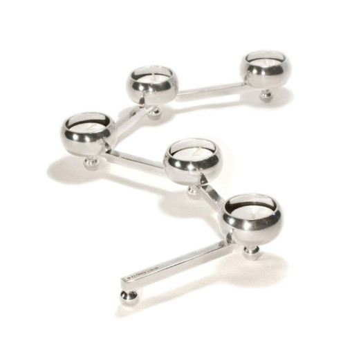 Constella candleholder 5 candles aluminium