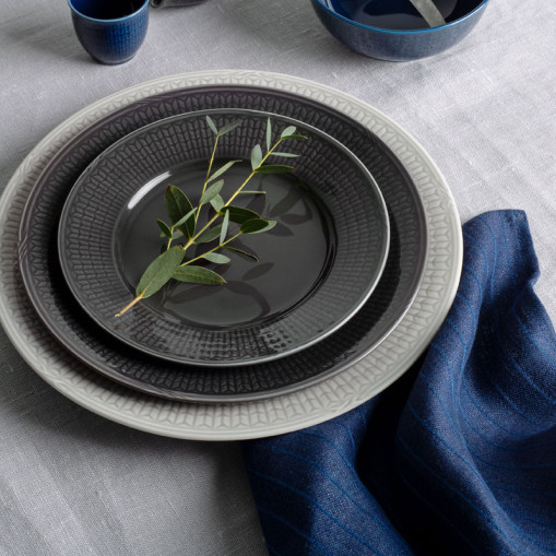 Swedish Grace Small Plate 17 cm Grey 6-pack