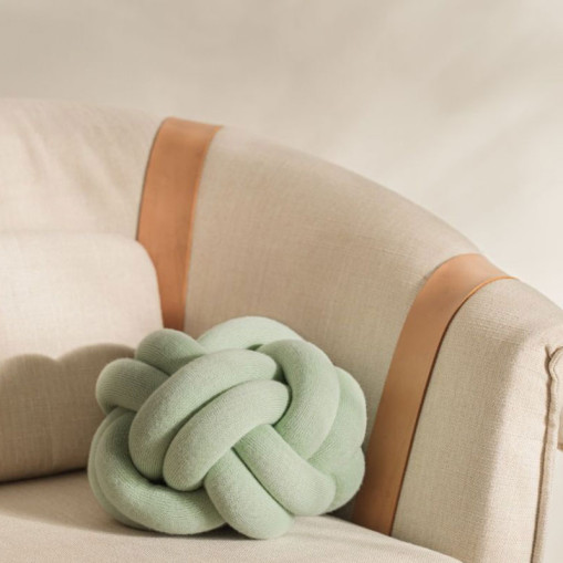 Knot Cushion, Mint Green