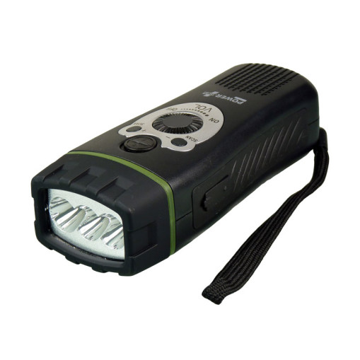 Flashlight with radio