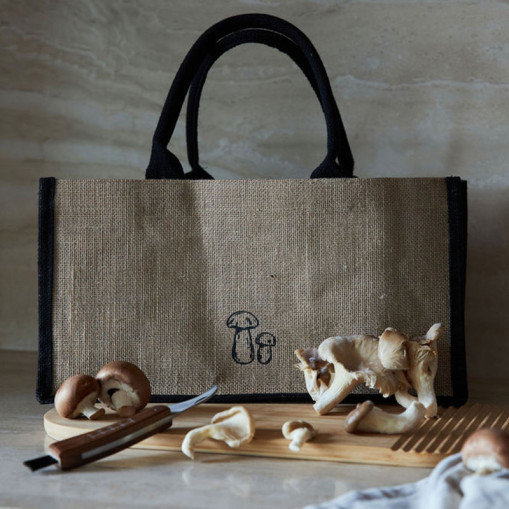 Bag with mushroom knife