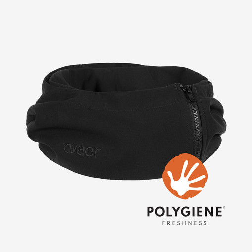 Polygiene Neck Pillow with hood Pitch Black