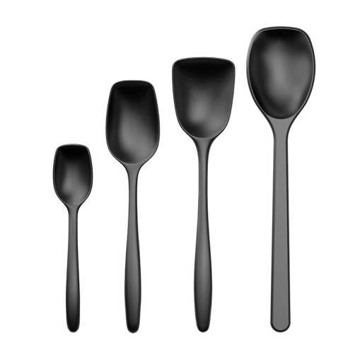 Kitchen Utensils 4 parts Carbon Black