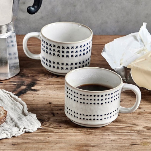 Stitch Mugs 3-pack Off-white