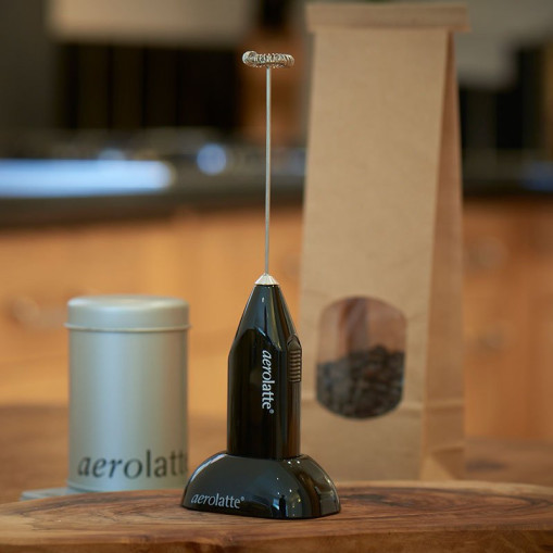 Milk Frother Black with holder