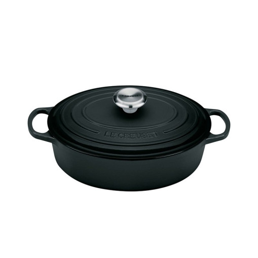 Oval risotto pot 27 cm Matte Black