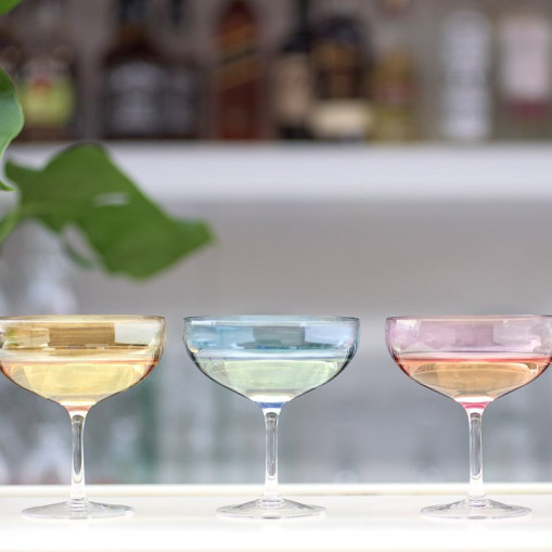  Happy Champagne glass 28 cl Blue