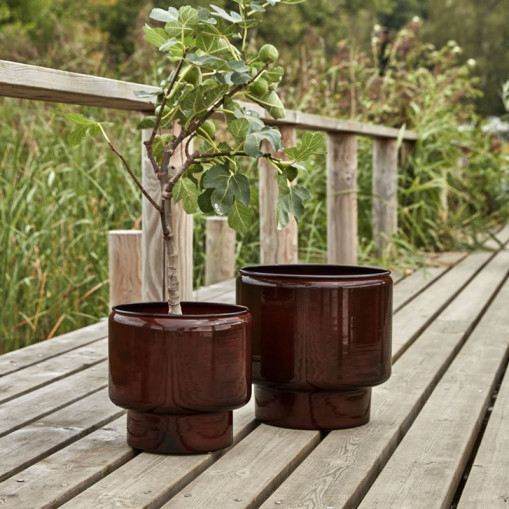 Pile Pot Indoor/Outdoor 2-Pack Brown
