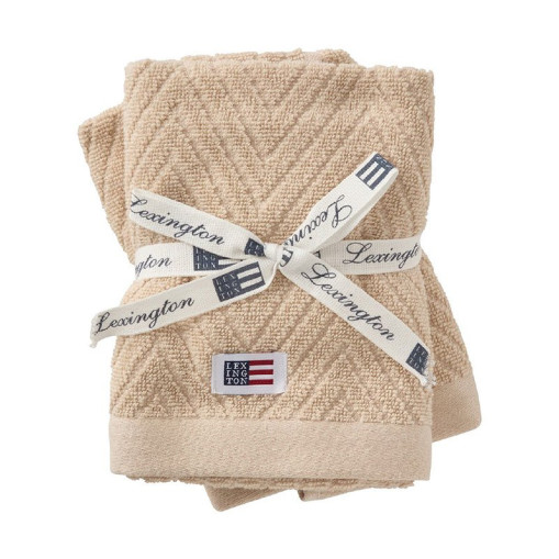 Herringbone Guest Towel 30x50 cm 2-pack Beige