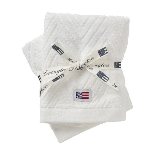 Herringbone Guest Towel 30x50 cm 2-pack White