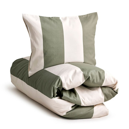 Bedding Set 4-piece Green Striped