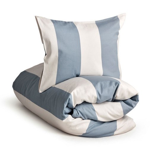 Bedding Set 4-piece Light Blue Striped