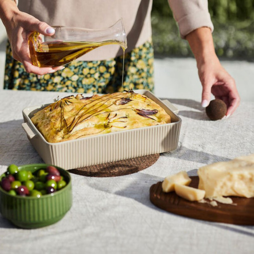 Flora Baking Dish Beige