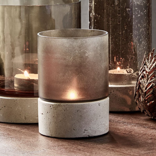 Candle Holder Rivo Warm Brown