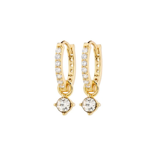 Earrings Crystal Hoops Joa Gold