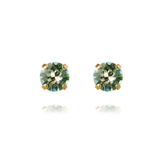 Earrings Classic Stud Gold Chrysolite