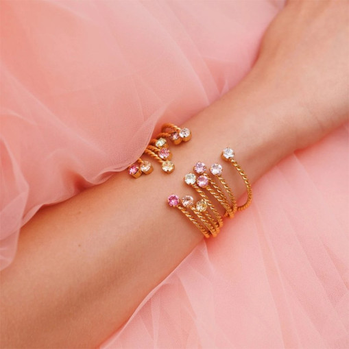 Bracelet Mini Twisted Gold Light rose